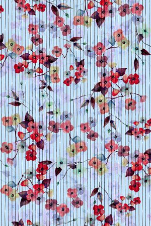 民族花卉印花华亿平台图片