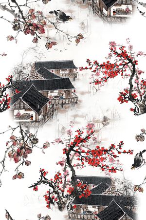 旗袍印花华亿平台图片