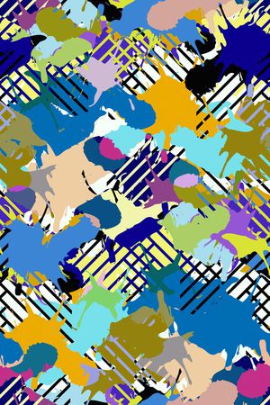 抽象男装印花华亿平台图片