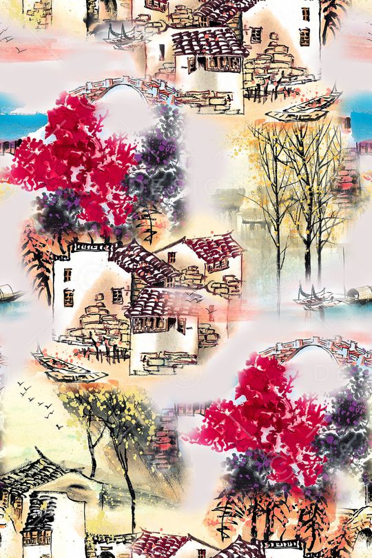 旗袍印花华亿平台图片