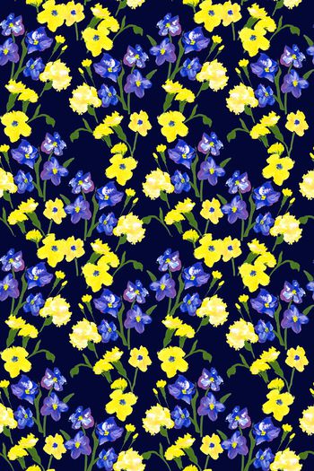 花卉印花华亿平台图片