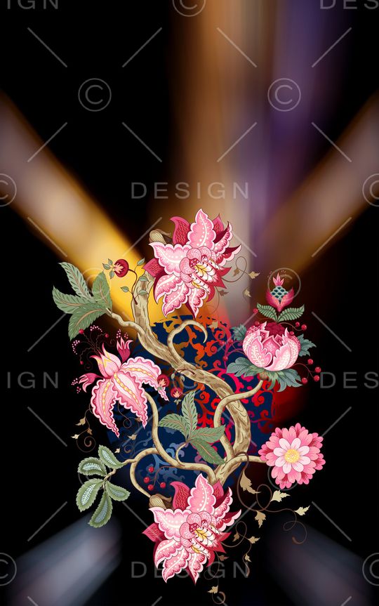 女装定位花印花华亿平台图片