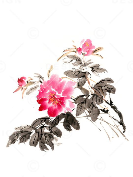 水墨风印花华亿平台图片