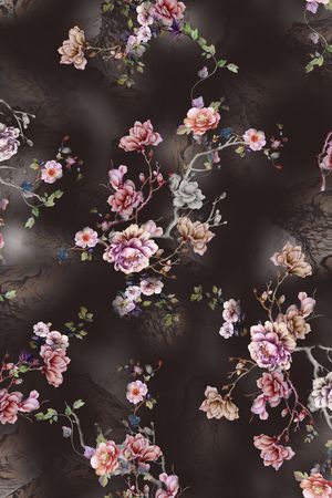 花卉印花华亿平台图片