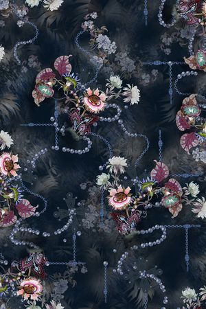 花卉印花华亿平台图片