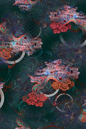 花卉印花华亿平台图片