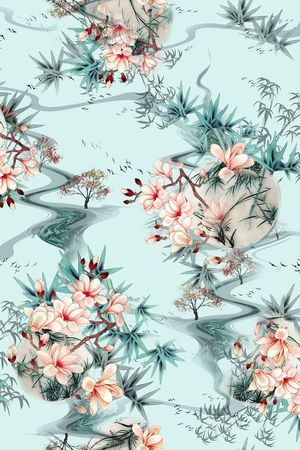 花卉印花华亿平台图片