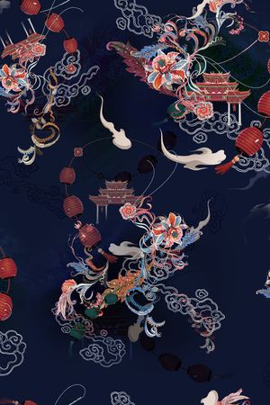 花卉印花华亿平台图片