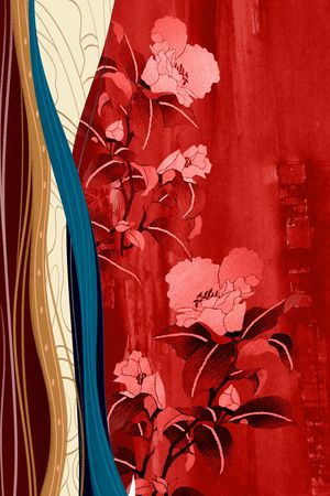 中国风定位花印花华亿平台图片