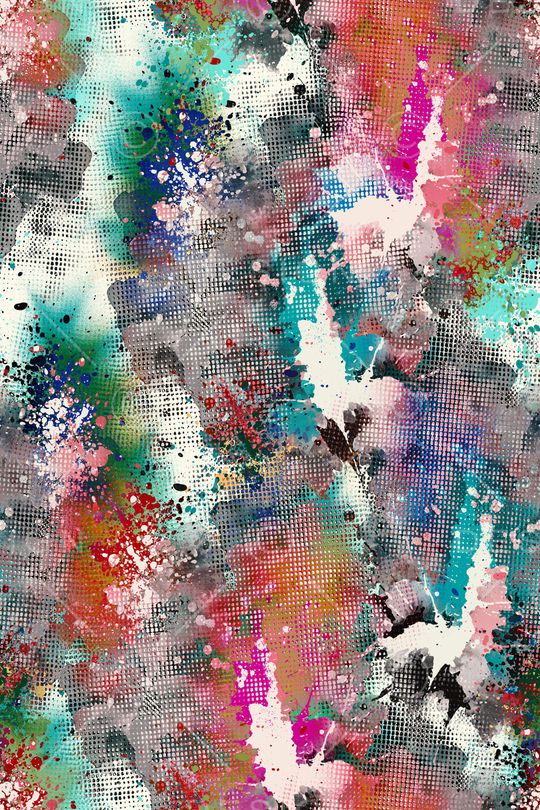 抽象男装印花华亿平台图片