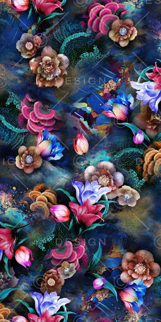 花卉印花华亿平台图片