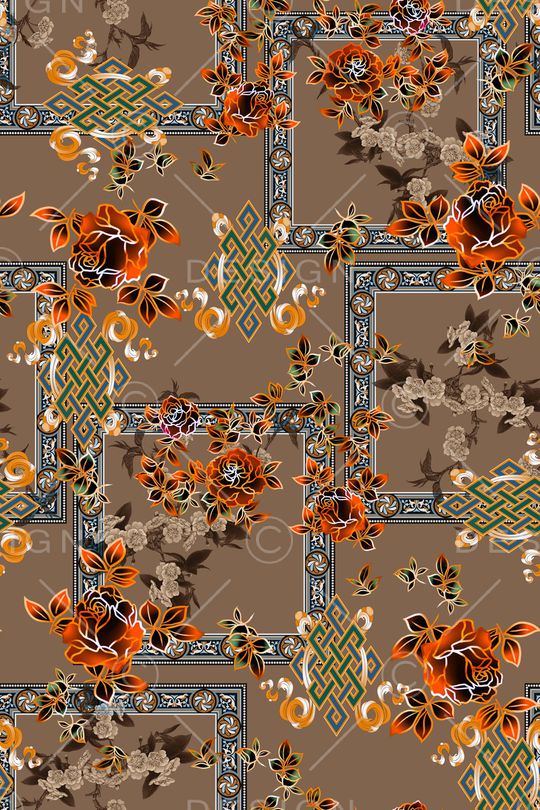 真丝印花华亿平台图片