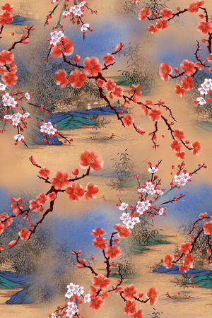 梅花印花华亿平台图片