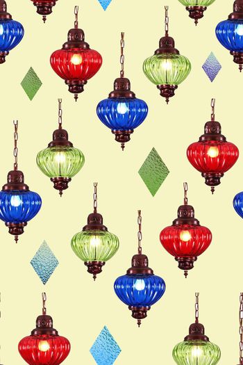 1349251-彩色灯笼，黄