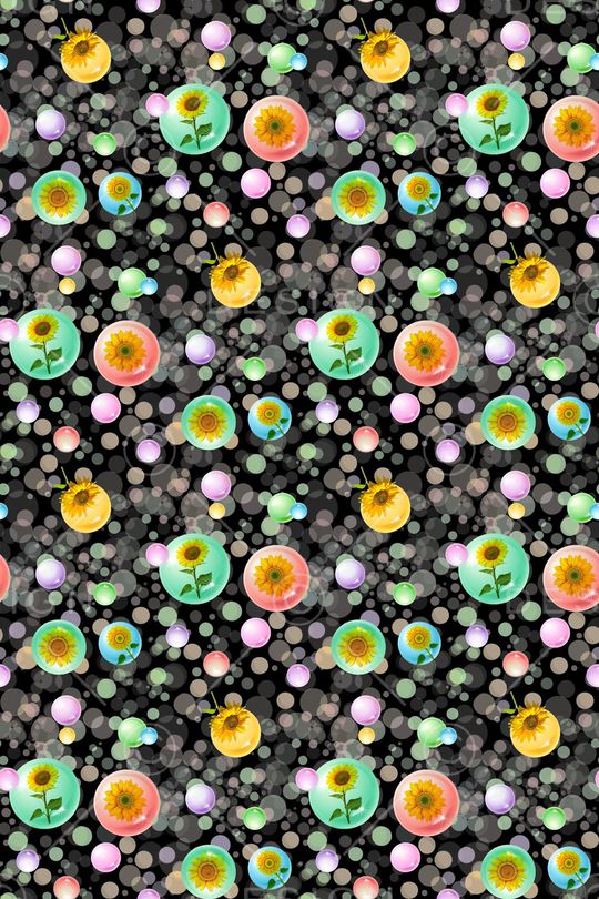 向日葵印花华亿平台图片