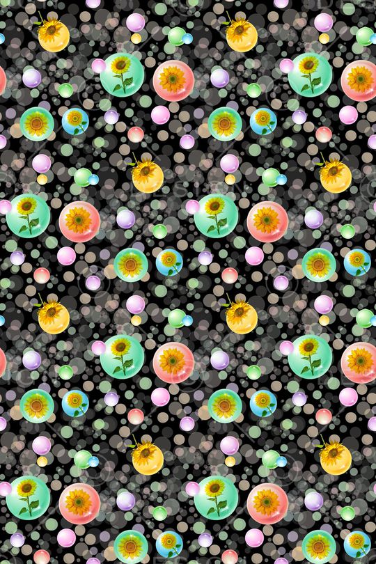 向日葵印花华亿平台图片