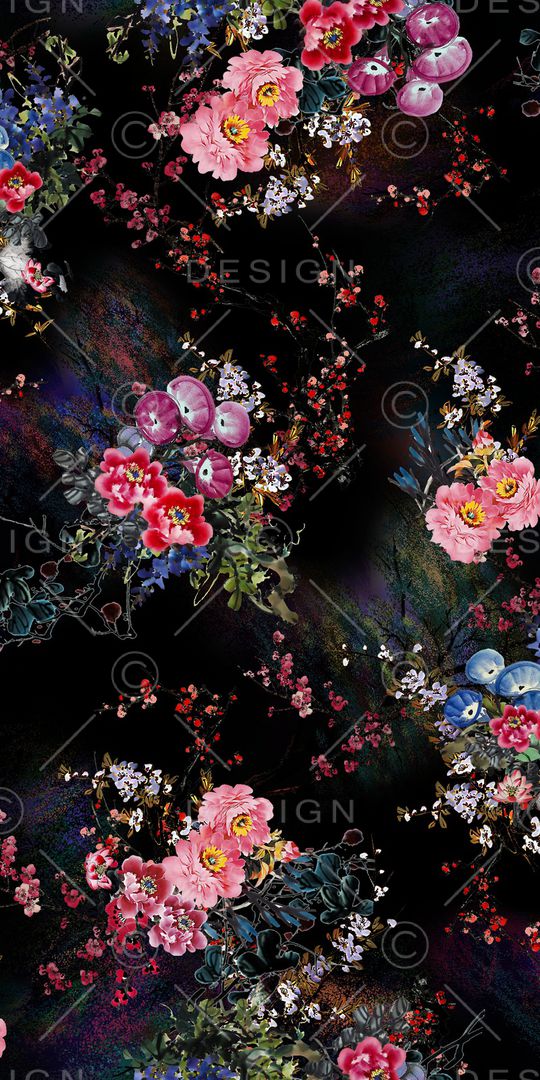 花卉印花华亿平台图片