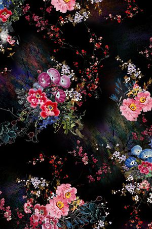 花卉印花华亿平台图片