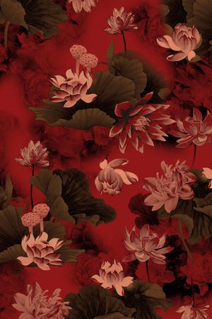 花卉印花华亿平台图片