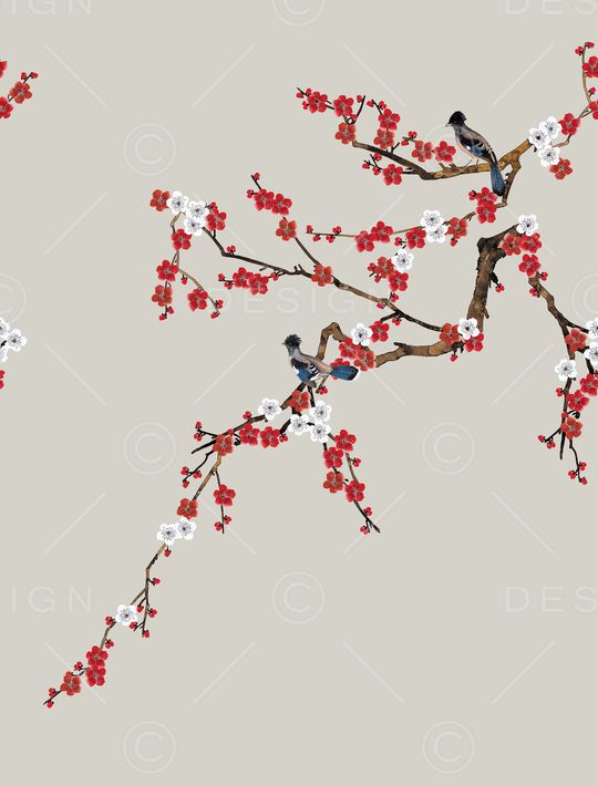 梅花印花华亿平台图片