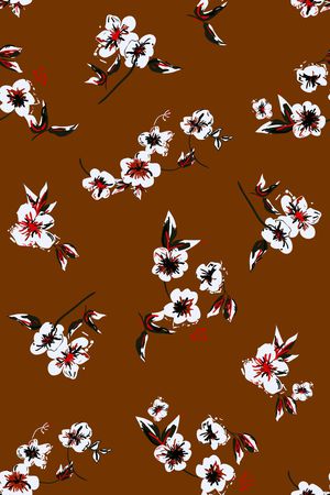 抽象花卉印花华亿平台图片