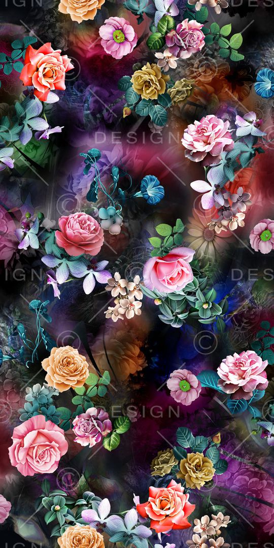 花卉印花华亿平台图片