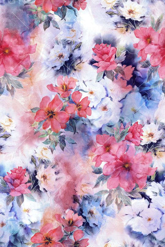 花卉印花华亿平台图片