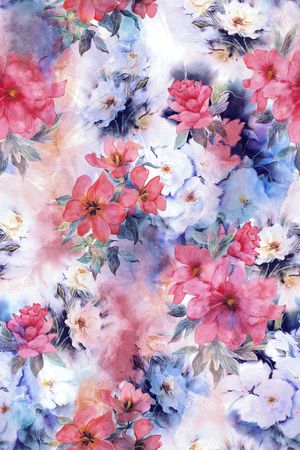 花卉印花华亿平台图片