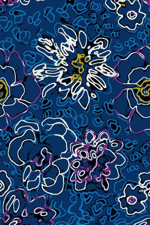 几何花卉印花华亿平台图片