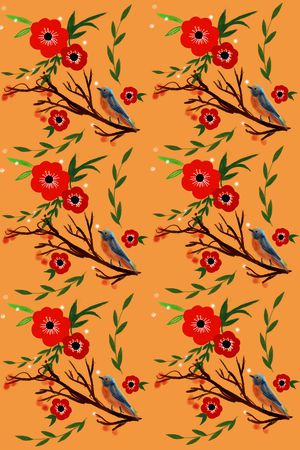 花卉印花华亿平台图片