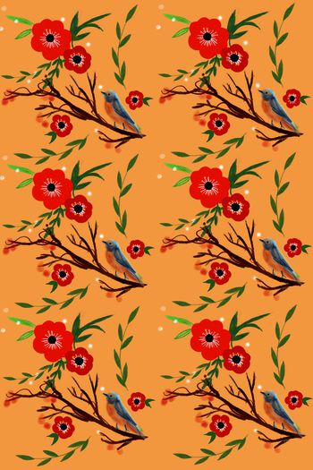 花卉印花华亿平台图片