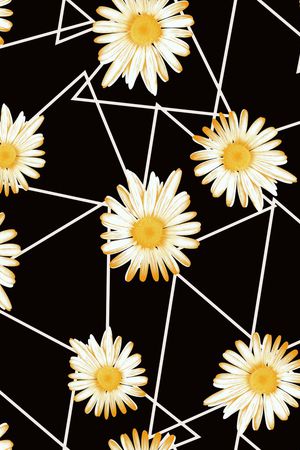 几何花卉印花华亿平台图片