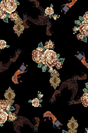 花卉印花华亿平台图片