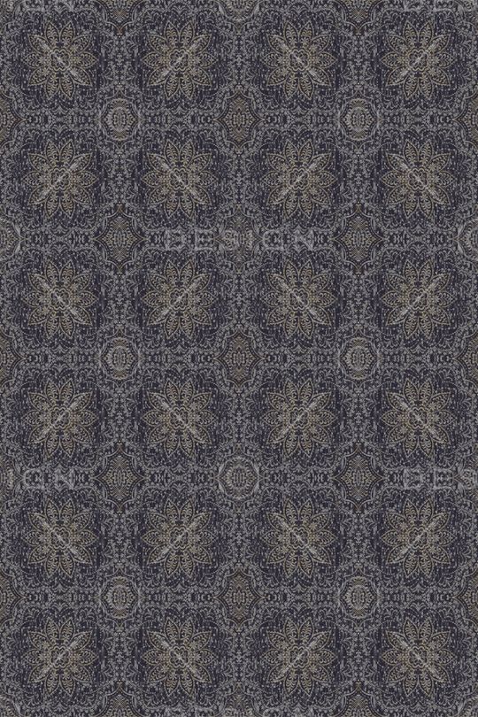 黑底花卉印花华亿平台图片