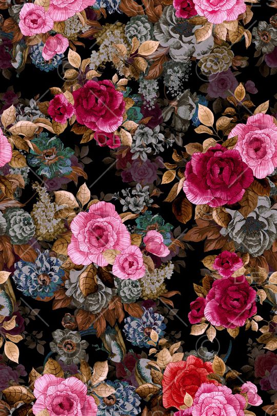 花卉印花华亿平台图片