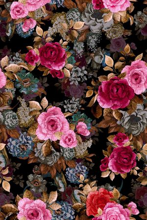 花卉印花华亿平台图片