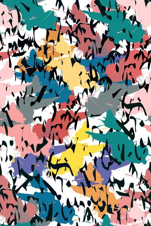 抽象男装印花华亿平台图片