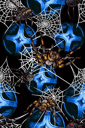 蜘蛛印花华亿平台图片