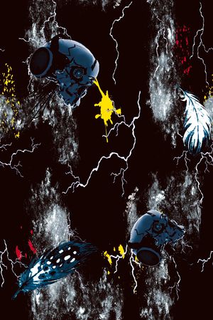 羽毛印花华亿平台图片