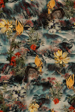 花鸟印花华亿平台图片