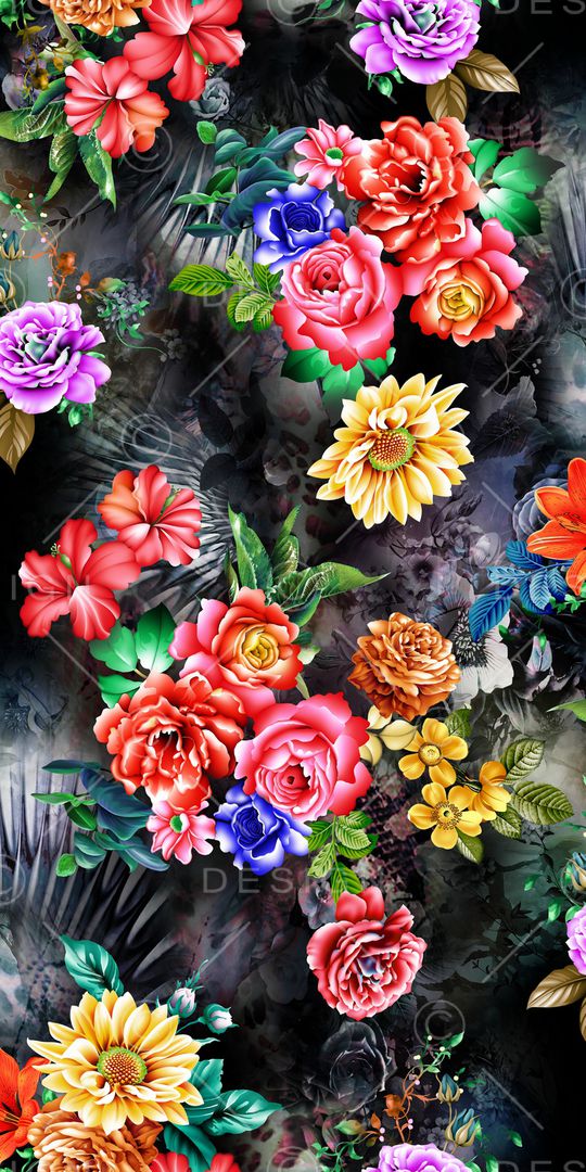 花卉印花华亿平台图片