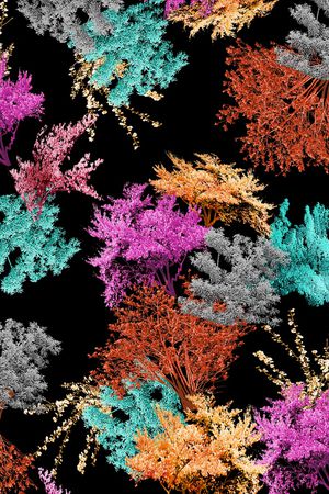 绿植树叶印花华亿平台图片