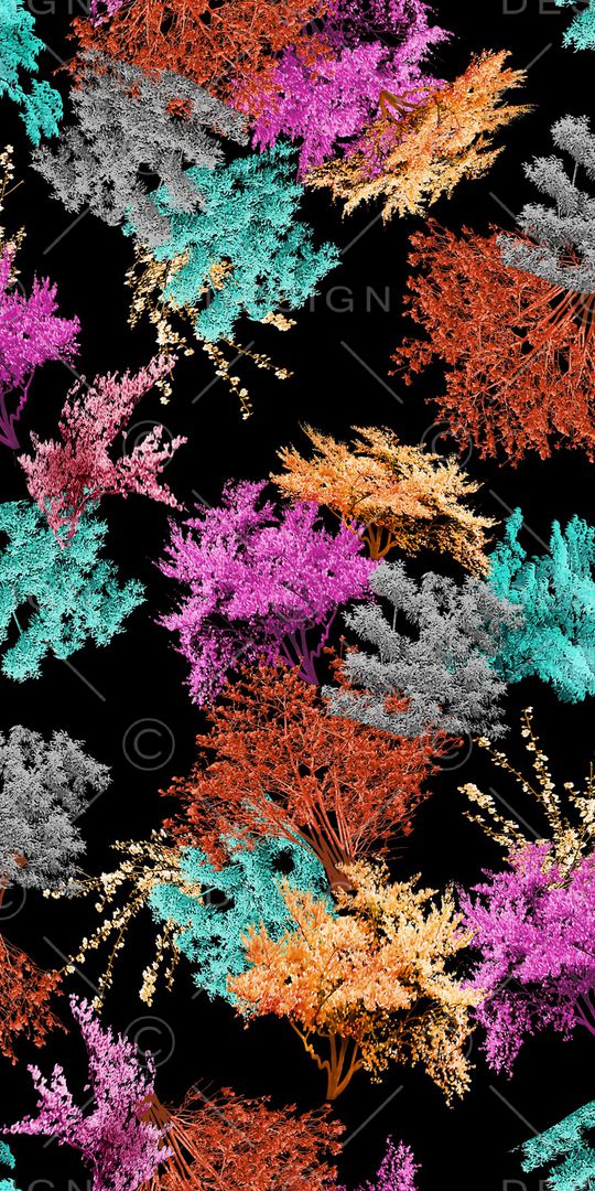 绿植树叶印花华亿平台图片