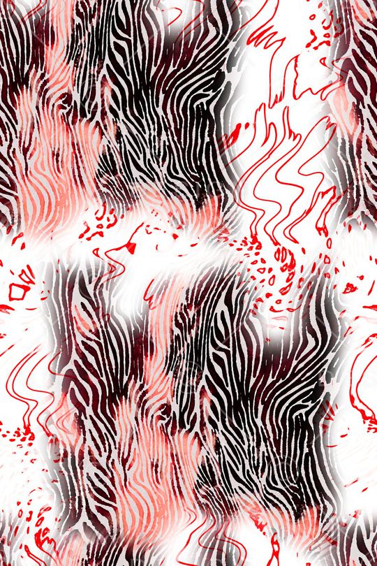 抽象动物纹印花华亿平台图片