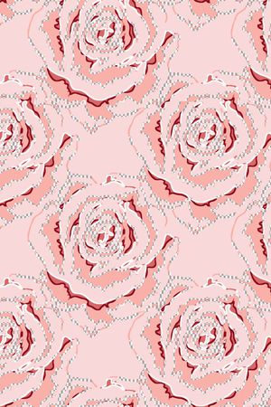 几何花卉印花华亿平台图片