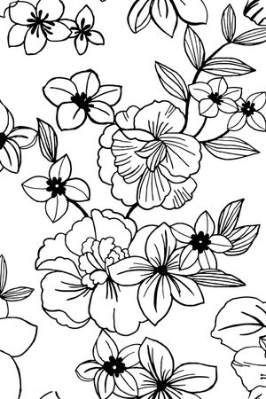 几何花卉印花华亿平台图片