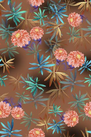 连衣裙印花华亿平台图片