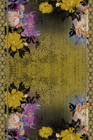 动物花卉印花华亿平台图片