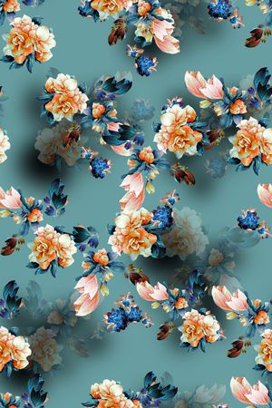 连衣裙印花华亿平台图片