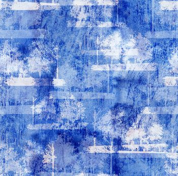 蓝色印花华亿平台图片